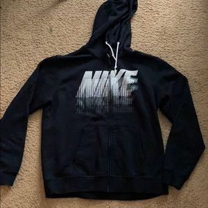 Xl black nike zip up hoodie